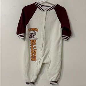 UMD bulldogs 80’s Brown and White Footies with Cozy Design